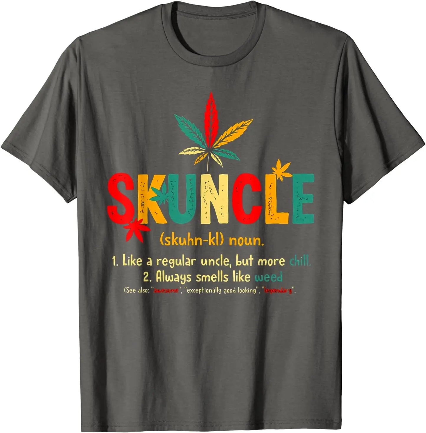 Skuncle Definition Funny Weed Pot Cannabis Stoner Uncle Gift T-Shirt Cotton Printed On Tops Shirt Cheap Youth Tshirts Funny