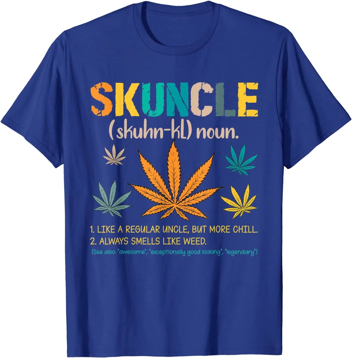 Skuncle Definition Funny Weed Pot Cannabis Stoner Uncle T-Shirt Custom 3D Printed Tops & Tees Hot Sale Cotton Men T Shirts