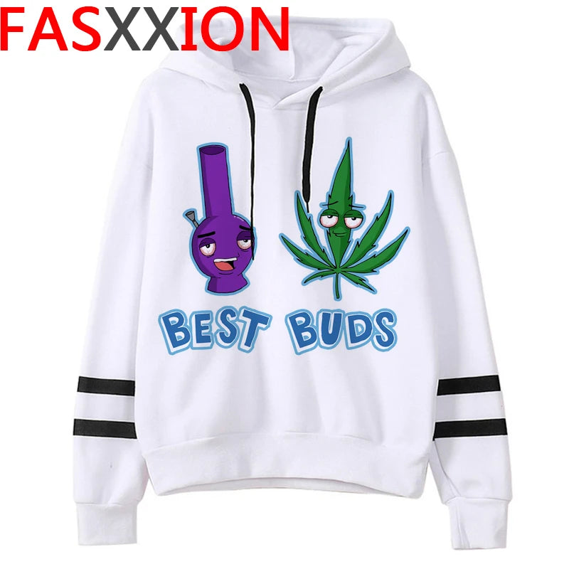 Bong Weed hoodies male Oversized streetwear Ulzzang y2k aesthetic men sweatshirts hoddies y2k aesthetic Korea