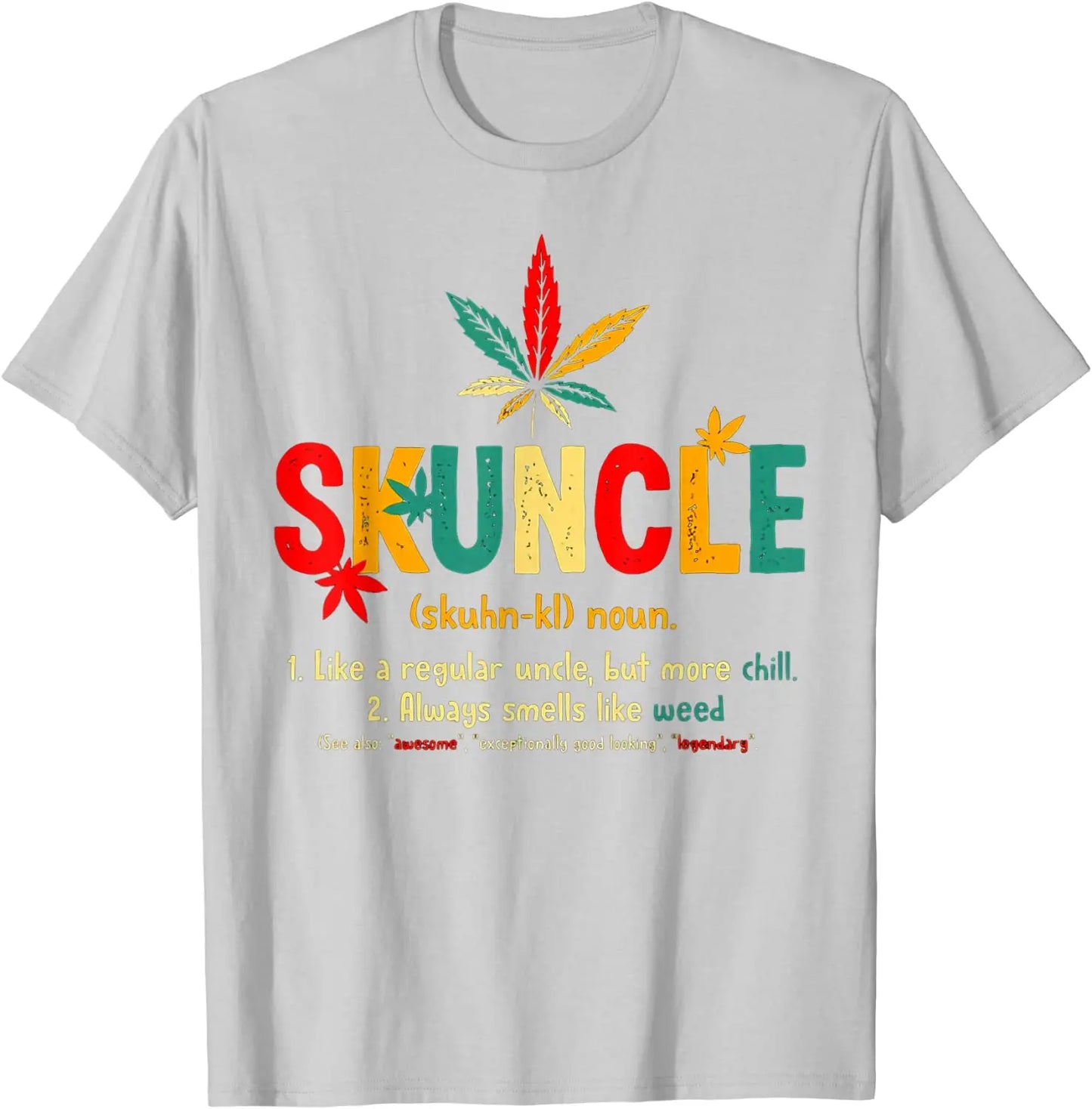 Skuncle Definition Funny Weed Pot Cannabis Stoner Uncle Gift T-Shirt Cotton Printed On Tops Shirt Cheap Youth Tshirts Funny